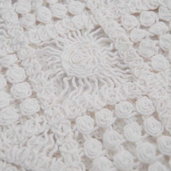 CLEARANCE White Bohemian Crochet Cropped Summer Boho Casual Tank Top - Picture 6 of 7